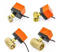 1/2" 3/4" 1" 2" Motorized Ball Valve 220V 12V 24V 3-Wire 2 Point Control Brass Electric Ball Valve(3/4",220VAC)