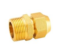 1/2 "3/4" 1 "BSPP macho X ajuste acampanado 12/14/16/25mm H58 tubo métrico de latón, accesorio de tubería de latón, adaptador de aire acondicionado 1 pieza(12MM*1/2 INCH)