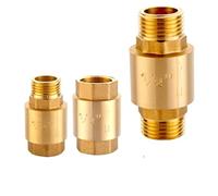 1/2"; 3/4";1 "; Válvula de retención de Resorte de elevación Vertical de latón con Rosca Macho Hembra BSP Válvula de retención de una vía for Agua 1PC (Color : 1", Size : Male to Male)