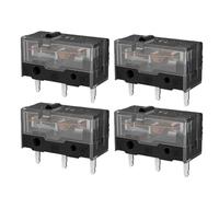 1/2/3/4/10 Uds 8,0 botón de interruptor de ratón Contactor dorado 80/90/100 millones de clics vida 3 pines punto negro(4Pcs-80 million)