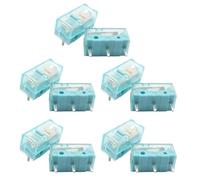 1/2/3/4/10 Uds 8,0 botón de interruptor de ratón Contactor dorado 80/90/100 millones de clics vida 3 pines punto negro(10Pcs-90 million)