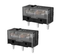 1/2/3/4/10 Uds 8,0 botón de interruptor de ratón Contactor dorado 80/90/100 millones de clics vida 3 pines punto negro(2Pcs-80 million)