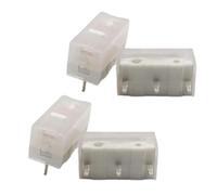 1/2/3/4/10 Uds 8,0 botón de interruptor de ratón Contactor dorado 80/90/100 millones de clics vida 3 pines punto negro(4Pcs-100 million)