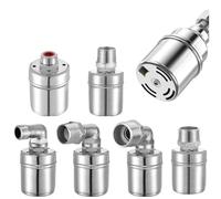 1/2 3/4 1Inch 304 Stainless Steel Floating Ball Valve Automatic Water Level Control Valve Auto Shut Off Ball for Water Tank/Pool(1",Upper Water Inlet)
