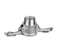 1/2 "3/4" 2 "-4" rosca BSP 304 de acero inoxidable adaptador de accesorio de bloqueo de leva hecho a sí mismo conector de bomba de manguera de púas desconexión rápida(B Type,SUS 304_3")