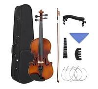 1/2 3/4 4/4 Violín Instrumento Musical Violín Acústico De Arce Con Estuche Arco Hombro Resto Cuerdas De Tela Conjunto De Accesorios (Color : 3-4)