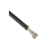 1/2/3/4/5/10m 2 4 6 8 10 12 14 16 AWG Cable De Alimentación Silicona Eléctrico Negro Cobre for Foco Motor Inversor Batería(Black Color 5m,6 AWG)
