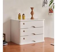 1/2/3/4 Capas Archivador Plano Con Cajón Con Cerradura, Multifuncional Caja De Almacenamiento Organizador Escritorio, Caja De Almacenamiento De Escritorio De Madera Maciza(E,3 layer)