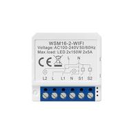 1/2/3/4-way interruptor de luz control bidireccional mini disyuntor inteligente(2 Gang)