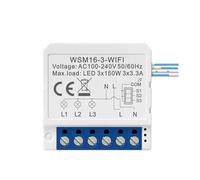 1/2/3/4-way interruptor de luz control bidireccional mini disyuntor inteligente(3 Gang)