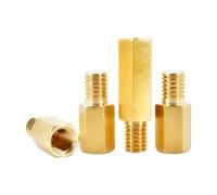 1/2/3/5/10/20 uds. Separadores de latón for placa base M2 .5 M3 M4 M5 M6 M8, espaciadores PCB, pilares cobre, tornillos hexagonales, espárragos for circuito impreso(Male-Female/35mm,M6 (2PCS))