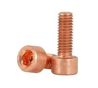 1/2/3/5/10 uds. Tornillo de cabeza cilíndrica con casquillo cobre T2, tornillo hexagonal, DIN912 M3 M4 M5 M6 M8(8mm,M6 (2Pcs))