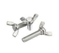 1/2/3/5 Uds M3 M4 M5 M6 M8 M10 M12 DIN316 304 A2 tornillo de pulgar de cabeza de ala de mariposa ajustable sin herramientas de acero inoxidable apretado a mano(90mm,2pcs M8)