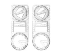 1/2/3 Pcs Geometric Ruler Draft Mathematics Drawing Geometric Drawing Template Measuring Tool For Classroom