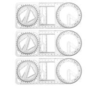 1/2/3 Pcs Geometric Ruler Draft Mathematics Drawing Geometric Drawing Template Measuring Tool For Classroom