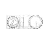 1/2/3 Pcs Geometric Ruler Draft Mathematics Drawing Geometric Drawing Template Measuring Tool For Classroom