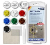 1-2-3 Repair Kit Reparación Tapicería Coche - Reparar Tapicería Coche y Tela, Agujeros y Quemaduras, kit reparacion sofa, 7 Colores Mezclables, 13 Piezas