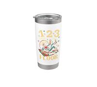 1 2 3 Tequila Floor Fiesta Mexicana Beber Vaso térmico de acero inoxidable de doble pared