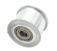 1/2/3 Uds 12 dientes HTD 5M rueda síncrona rodamiento de polea tensora diámetro 3/4/5/6mm con rodamiento con dientes o sin dientes for ancho 15mm y 20mm(Bore 4mm No teeth,1pc 15mm)
