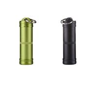 1/2/3 unids aluminio caja organizador de píldoras llavero impermeable 3 colores píldoras contenedor portátil píldora llavero
