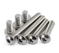 1/2/4/10/20/50 Piezas 304 Cabeza Redonda De Acero Inoxidable/cabeza Plana Tornillos Hexagonales Copa Seta Pernos Media M2 M3 ~ M16 Longitud 3 150mm(More Consult,M16 (1Pcs))