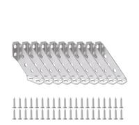 1/2/4/6/10 Uds. Código De Ángulo Acero Inoxidable Grueso Soporte Fijo Derecho Conectores Muebles Accesorios Hardware(10 Set)