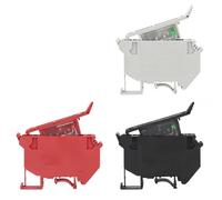 1/2/4/6/10A DC24V Bloques de terminales de luz LED UK-5-HESI Conector Negro Tornillo Soporte de Bloque de fusibles 10 Piezas(6A,Black)