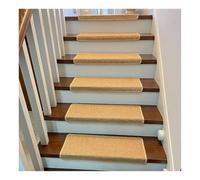 1 2 4 6 8 10 12 15 Piezas de alfombras Redondeadas con Borde Redondeado para escalones de Madera Interiores, Lavables, Antideslizantes, Trenzadas, Protectores(8PCS A,31.5x9.4x1.2)