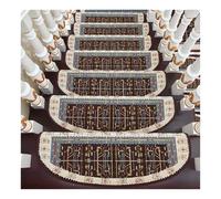 1 2 4 6 8 10 15 Juegos de alfombras Antideslizantes con diseño Floral para escaleras de Interior, sin Cinta Adhesiva, Lavables, para escaleras, Mayores(A 6pcs,29.5x9.4x1.2)