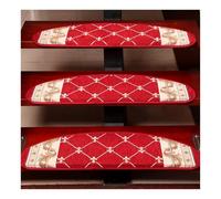 1 2 4 6 8 10 15 Juegos de alfombras Antideslizantes con diseño Floral para escaleras de Interior, sin Cinta Adhesiva, Lavables, para escaleras, Mayores(B 6pcs,25.1x9.4x1.2)