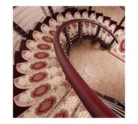 1 2 4 6 8 10 15 Juegos de alfombras Antideslizantes con diseño Floral para escaleras de Interior, sin Cinta Adhesiva, Lavables, para escaleras, Mayores(K 6pcs,29.5x9.4x1.2)