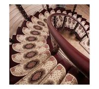 1 2 4 6 8 10 15 Juegos de alfombras Antideslizantes con diseño Floral para escaleras de Interior, sin Cinta Adhesiva, Lavables, para escaleras, Mayores(J 10pcs,29.5x9.4x1.2)