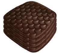 1/2/4/6 Pack Cojín De Silla para Sillas De Comedor, Cojines De Silla De Cocina Antideslizantes con Lazos, Cojines De Asiento De Comedor De Espuma Viscoelástica con Funda Desmontable