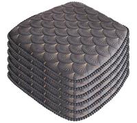 1/2/4/6 Pack Cojín De Silla para Sillas De Comedor, Cojines De Silla De Cocina Antideslizantes con Lazos, Cojines De Asiento De Comedor De Espuma Viscoelástica con Funda Desmontable