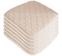 1/2/4/6 Pack Cojín De Silla para Sillas De Comedor, Cojines De Silla De Cocina Antideslizantes con Lazos, Cojines De Asiento De Comedor De Espuma Viscoelástica con Funda Desmontable
