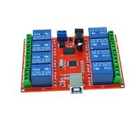 1/2/4/8 canales 10A PC Interruptor de control USB Módulo de relé Unidad libre Programable Control Computadora Controlador USB Controlador Inteligente PC (12V 8-Channel)