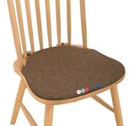 1/2/4 Piezas Cojin para Sillas Comedor, Cojines Acolchado para Silla de Cocina, Antideslizantes Cojín de Asiento Suave, con Correas, Funda Lavable(Café,2pcs)