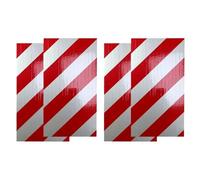 1/2/4 piezas de espuma protectora for puerta de coche, pegatina reflectante de advertencia antiarañazos for pared de garaje, accesorios for coche, parachoques, borde adhesivo for arañazos(4PCS Red and