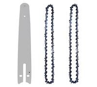 1/2/4 piezas de mini motosierra 8 pulgadas, hoja paso 1/4", calibre 0,043", guía cadena for corte madera, 48 eslabones transmisión, pieza repuesto for(8inch-2pcs Guide-1pc)