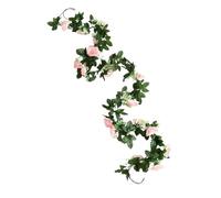 1/2/4 Piezas de Rosas Artificiales Seda for Colgar en la Pared, Plantas ratán, Hojas, Guirnalda for Exteriores, Bodas, hogar, decoración Mesa per Feste di Matrimonio, pareti di Giardini(Pink,4pcs)