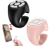 1/2/4 Piezas Desplazador De Dedo Inalámbrico TIK-Tok - Anillo De Desplazamiento para TIKs Toks | Anillo De Dedo Blue Tooth con Control Remoto para Pasar Páginas | Clicker De Desplazamiento