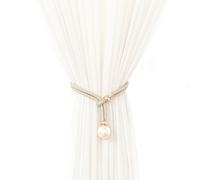 1/2/4 Uds. Cuerda trasera for amarre de cortina con cortina de ventana de perlas de 4 cm y soporte for cortina. Alzapaños de gasa for cortinas, adornos, cuerdas for cortinas de perlas(Beige,1 Pc)