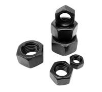 1/2/5/10/20/25/50 M1.4 M1.6 M2 M2.5 M3 M3.5 M4 M5 M6 M8 M10 M12 M16 M18 M22 M24 DIN934 Tuerca hexagonal de acero negro grado 8.8(M16 2pcs)