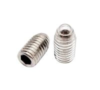 1/2/5/10 Uds M3 M4 M5 M6 M8 M10 M12 M16 negro 12,9 304 hexagonal de acero inoxidable resorte bola émbolo comida perno punto tornillo(304 Stainless,16MM_M10 2PCS)