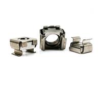 1/2/5/10 Uds M4 M5 M6 M8 M10 M12 A2-70 304 tuerca jaula flotante de Clip cuadrado de acero inoxidable for montaje en estante del gabinete del servidor(2pcs M10)