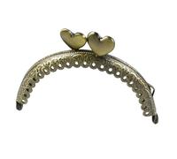1/2/5/10Pcs 8.5cm Embossed Metal Bags Handle Purse Frame Kiss Clasp For Coin Wallet DIY Handmade Sewing Brackets Bag Accessories(XP101-Bronze,8.5cm-2Pcs)