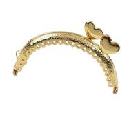 1/2/5/10Pcs 8.5cm Embossed Metal Bags Handle Purse Frame Kiss Clasp For Coin Wallet DIY Handmade Sewing Brackets Bag Accessories(XP102-LightGold,8.5cm-5Pcs)
