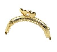 1/2/5/10Pcs 8.5cm Embossed Metal Bags Handle Purse Frame Kiss Clasp For Coin Wallet DIY Handmade Sewing Brackets Bag Accessories(XP101-LightGold,8.5cm-1Pc)