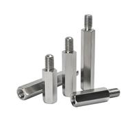 1/2/5/15/20/30 uds. Separadores de acero inoxidable 304 for PCB, tornillos hexagonales macho/hembra for espaciadores placa M2 .5 M3 M4 M5 M6 M8 M10(40mm,M6 (head 8mm))