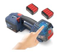 1/2/5/8 flejadora eléctrica para correas PP/PET, herramienta de flejado, tensor y cortador automático de flejado de batería 3 en 1 para la prensa eléctrica Portátil de paleta de caja, batería 2*